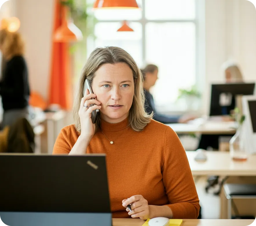 Woman using V2G technology